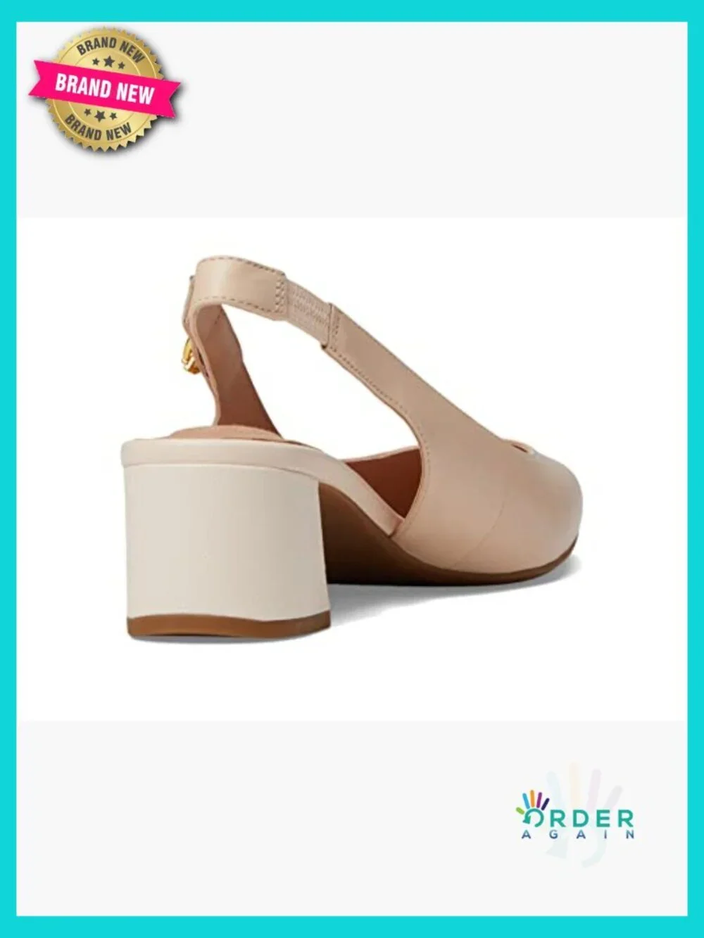 Classic Slingback Pump Block Heel Superfoam Cushioned Lightweight Business